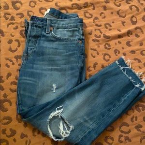 GAP distressed relaxed boyfriend jeans